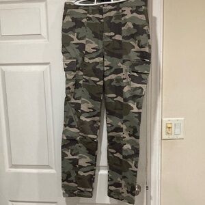 NWT J. Crew Camouflage Cargo Pants - Green and Tan Sz 31T